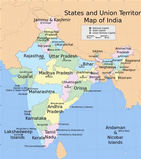 List of Indian States and Union Territories: Facts at a Glance.